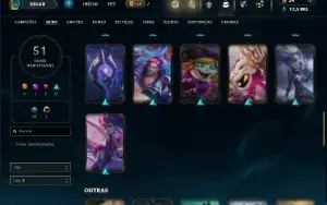 Unranked com 75 Champs e 51 Skins + 1 Prestigio do Yasuo