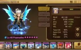 Conta summoners wars, 28 6* estrela, 7 nat 5* com homunculus