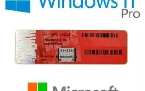 Windows 11 Pro oem Etiqueta Vermelha com a chave de ativação