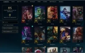 Conta lol Platina 1 com mmr d1/d2 75% de Win rate