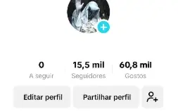 Conta Tiktok Reino Unido Monetizada 15 Mil Seguidores