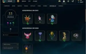 Vendo conta league of legends 297 sinks,  7 skins vitoriosas