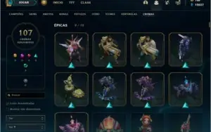 Vendo conta league of legends 297 sinks,  7 skins vitoriosas