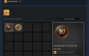 CONTA STEAM 19 ANOS, MEDALHA 10 E 5 ANOS CSGO, 22 JOGOS