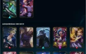 Conta league of legends platina 1 83 skins