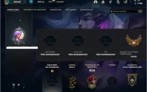 Conta unranked com 135 Champs e 76 Skins ( 2 Prestigios )