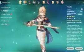 Conta Genshin Impact [Jean com Falção,Qiqi]
