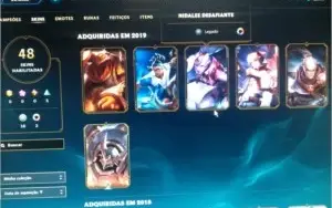 Vendo conta de league of legends platina 3