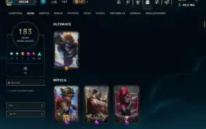 Unranked com TODOS os Champs e 184 Skins ( MONO ADC )