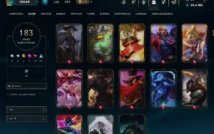 Unranked com TODOS os Champs e 184 Skins ( MONO ADC )