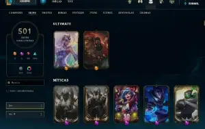 Conta Mestre 2023 (Grao Mestre 2022) +500 Skins