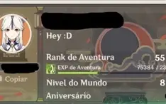Conta AR 55 - Ganyu + Amos, Ayato, e mais. (Sem User)