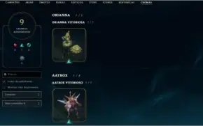 conta LoL ouro I s9