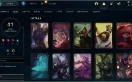 CONTA LEAGUE OF LEGENDS NV 268 COM 124 CAMPEOES