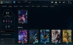 CONTA LEAGUE OF LEGENDS NV 268 COM 124 CAMPEOES