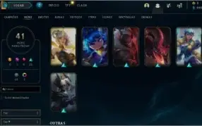 CONTA LEAGUE OF LEGENDS NV 268 COM 124 CAMPEOES