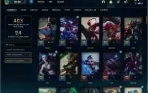 Conta Unranked com 98 Skins e 107 Champs