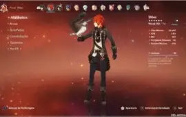 (BR)  🔴 CONTA GENSHIN ⭐AR 55⭐  Diluc (C1), Xiao, Venti