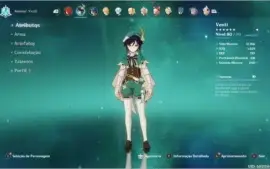 (BR)  🔴 CONTA GENSHIN ⭐AR 55⭐  Diluc (C1), Xiao, Venti