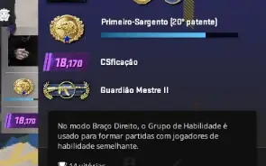Conta Prime 18 mil pontos, 2 medalhas, mil horas de jogo
