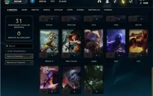 Conta prata 2 com 28 Champs e 7 Skins + 10 Espolios