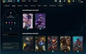 Conta prata 2 com 28 Champs e 7 Skins + 10 Espolios