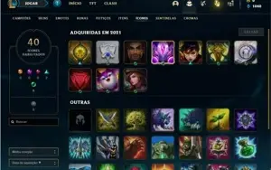 Conta prata 2 com 28 Champs e 7 Skins + 10 Espolios