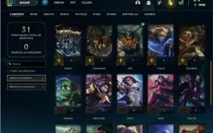 Conta prata 2 com 28 Champs e 7 Skins + 10 Espolios