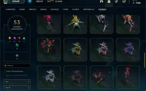 Conta Diamante 2 atualmente 250+ skins, emote qiyana chall