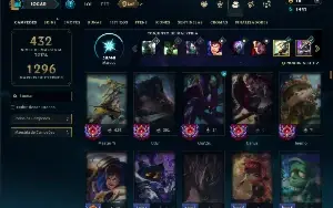 Esmeralda 3 com TODOS os champs e 334 Skins ( JG / TOP )