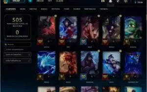 Todos os campeões e 155 skins.