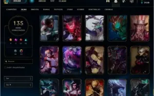 Todos os campeões e 155 skins.