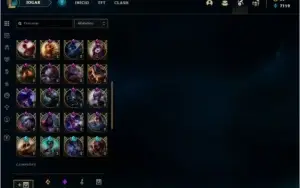 Todos os campeões e 155 skins.