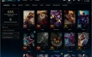 Todos os campeões e 155 skins.