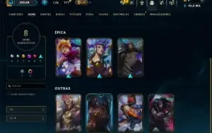Prata 2 com 70 Champs e 8 Skins