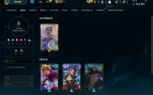 Prata 2 com 70 Champs e 8 Skins
