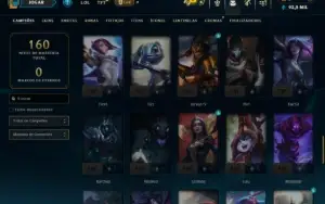 Prata 2 com 70 Champs e 8 Skins