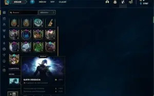 Conta Platina 4 com 100 Champs e 77 Skins + 1 Fragmento