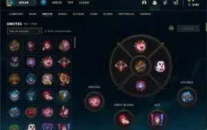 Conta Platina 4 com 100 Champs e 77 Skins + 1 Fragmento