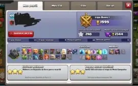 Conta clash of clans lvl 100, CV 9 !