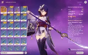 Raiden Shogun + Engulfing Lightning + Personagem 5 estrelas!