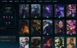 Bronze 2 com 125 Champs e 131 Skins + 1350 RP