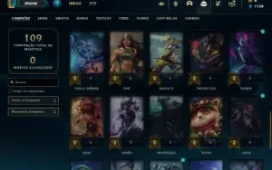 Prata 4 com 43 Champs e 15 Skins + 6 Espolios