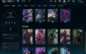 Prata 4 com 43 Champs e 15 Skins + 6 Espolios