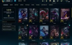 Prata 4 com 43 Champs e 15 Skins + 6 Espolios