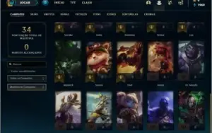 Conta platina 3 com 2 skins e 30 champs