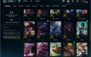 Conta platina 3 com 2 skins e 30 champs