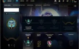 Conta platina 3 com 2 skins e 30 champs