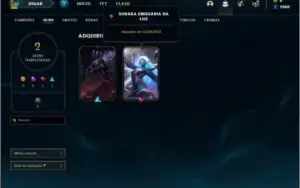 Conta platina 3 com 2 skins e 30 champs