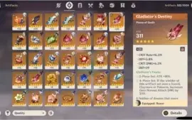 AR 51 Razor C6, Tumulo, Venti, Qiqi, Mona, Jean, Zhong Li e+